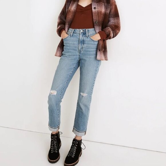 Madewell The High-Rise Slim Boyjean Ripped Edition - Picture 1 of 11